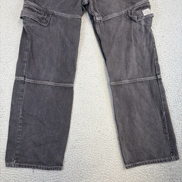 PacSun Jeans Men’s 31x32 Baggy Relaxed Black Faded Wash Cargo Grunge Punk Skate - Picture 6 of 14